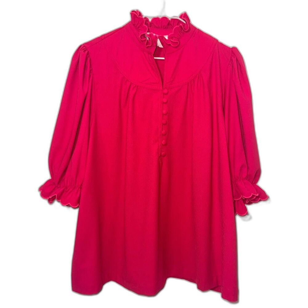 Tuckernuck Pomander Place Selena Blouse - Raspberry XL - Picture 2 of 6